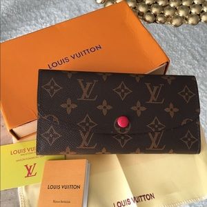 LV Louis Vuitton Wallet Red Interior